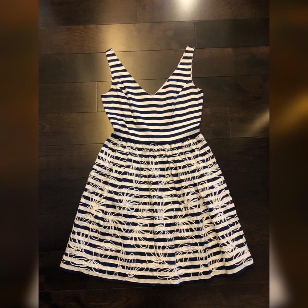 Lily Pulitzer striped dress with floral detail